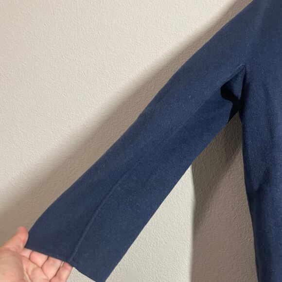 Charli Size 10 Wool Camden Reversible Coat Navy Brown Open Front Pockets - Picture 3 of 10